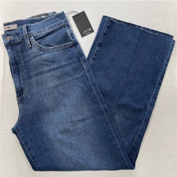 New! Joe’s Jeans High Rise Wide Leg Cropped Raw Hem Jeans Womens Size 30 - Picture 9 of 15